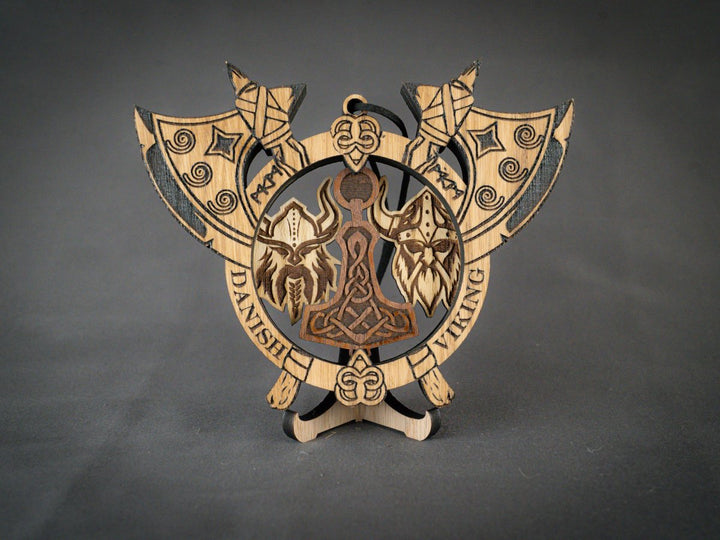 Thors hammer i træ, vikingeophæng fra Danish Viking-serien, dansk design