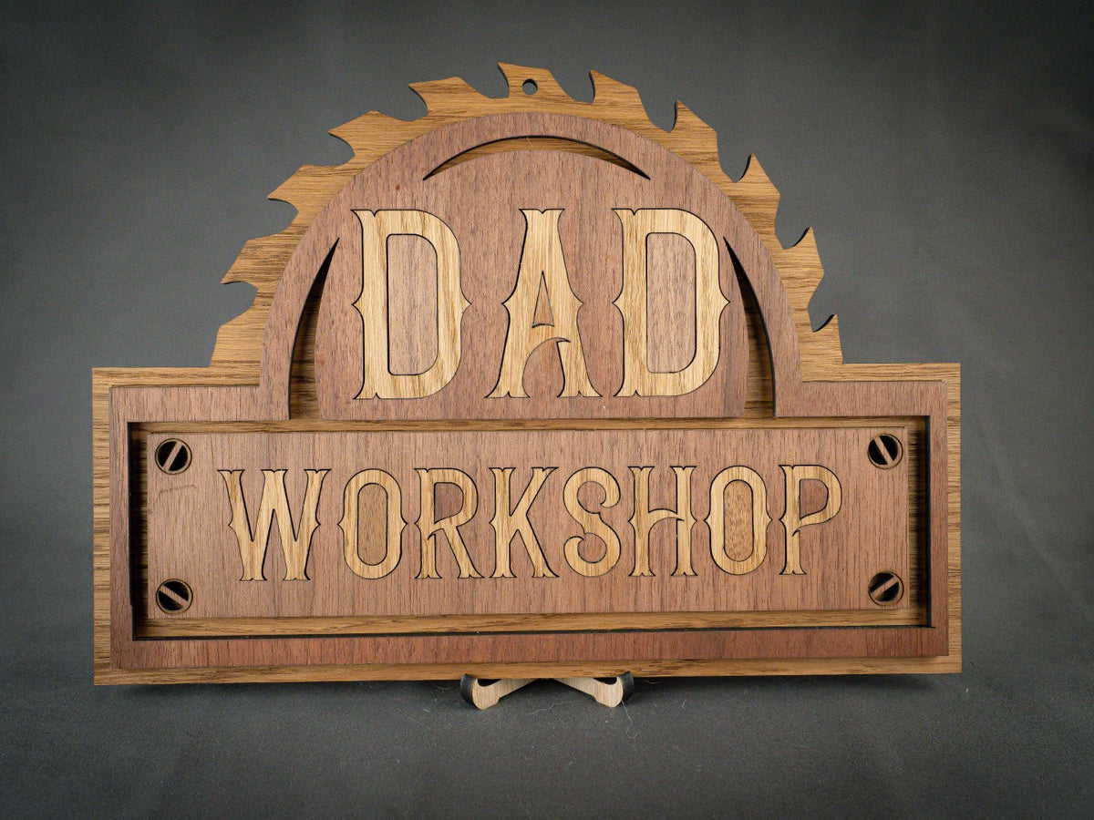 Garage skilt 1 "Dad workshop"