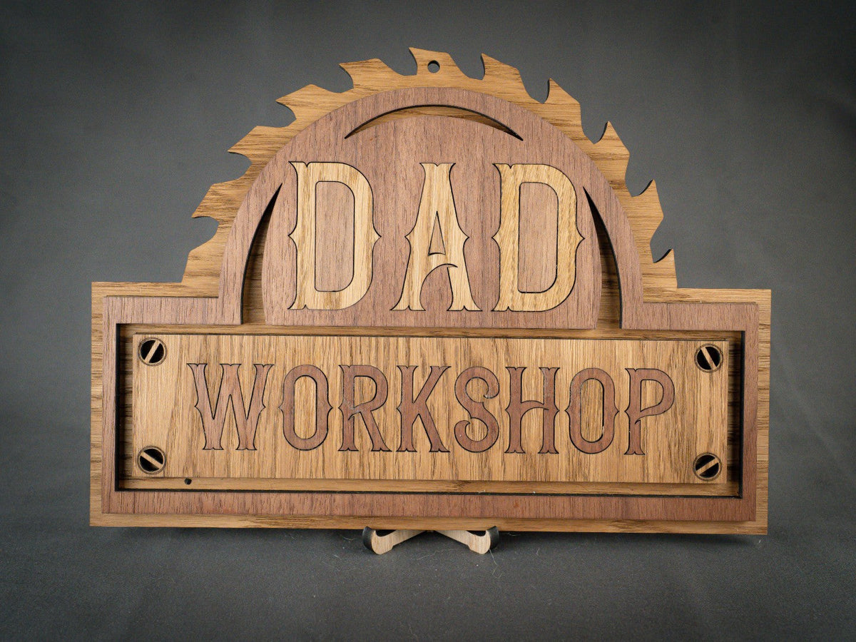 Garage skilt 1 "Dad workshop"