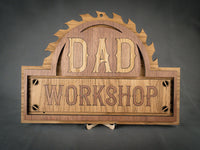 Garage skilt 1 "Dad workshop"