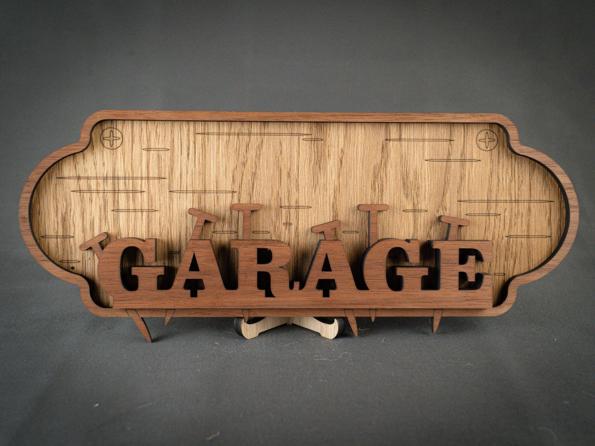 Skilte "Garage" m. søm