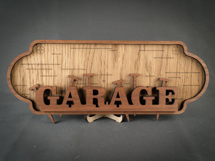 Skilte "Garage" m. søm