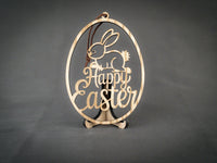Påskeæg | "Happy Easter" m. kanin