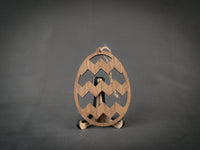 Påskeæg m. stor Zig Zag 80mm