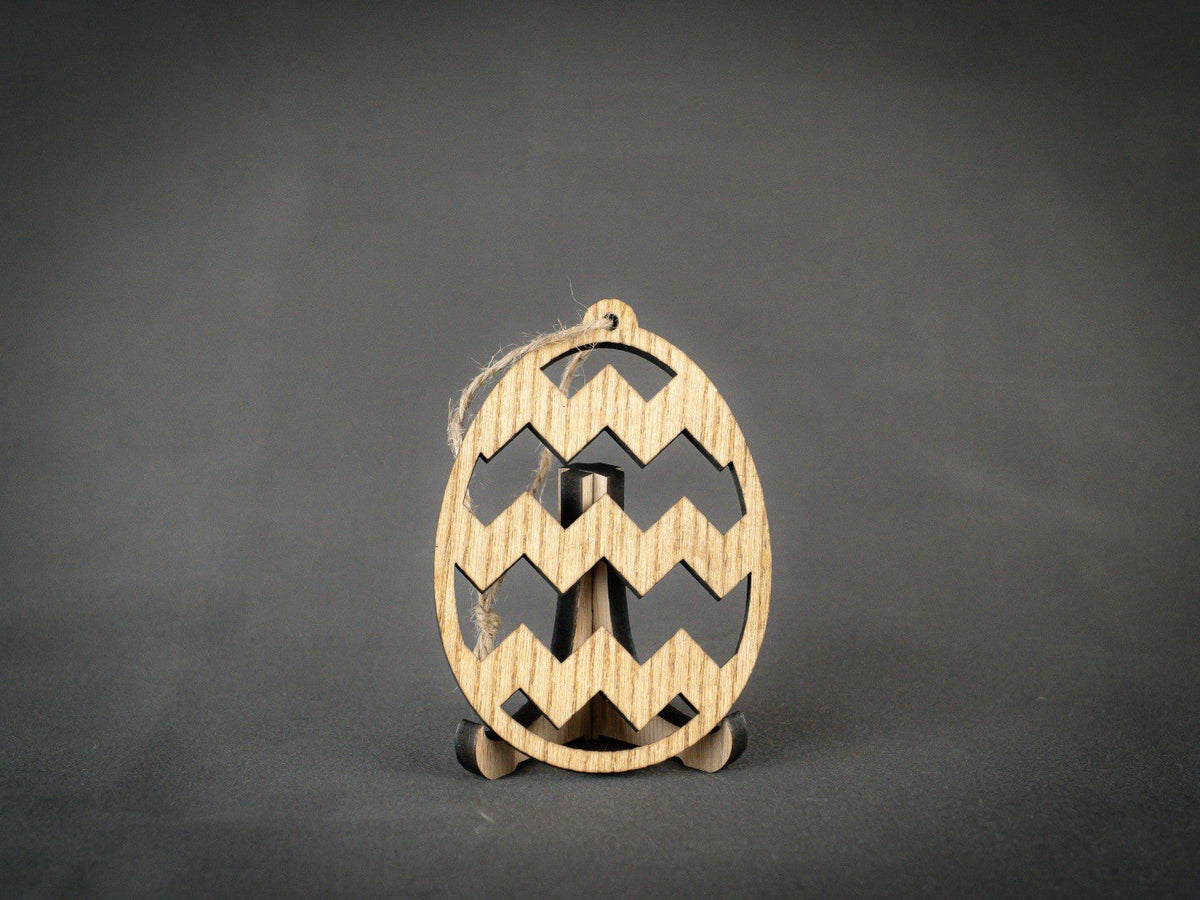 Påskeæg m. stor Zig Zag 80mm