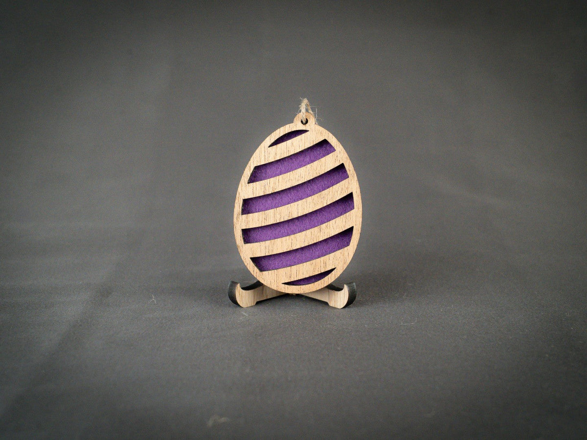 Påskeæg m. filt - lilla