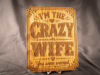 Skilt | "Crazy wife" | Ask