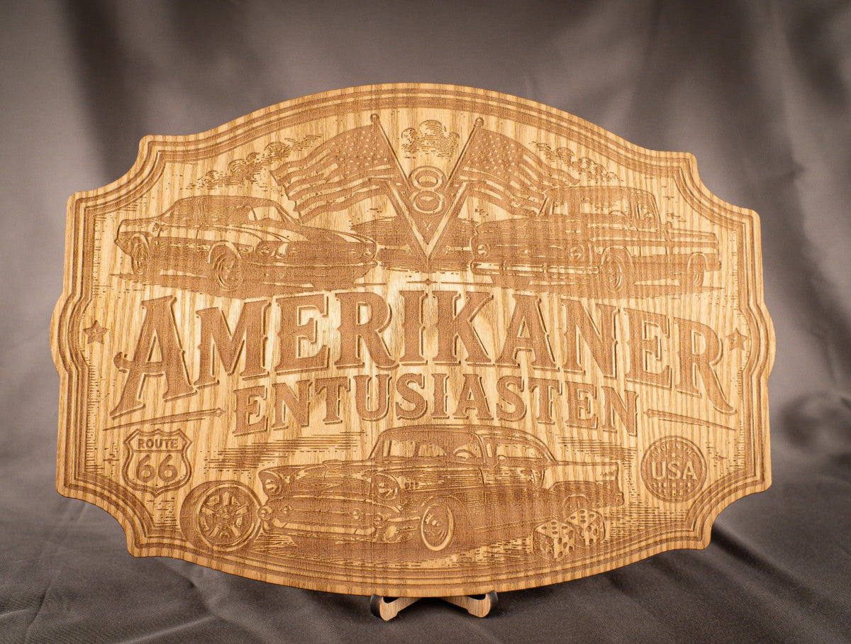 Skilt | "Amerikaner ent." | Ask