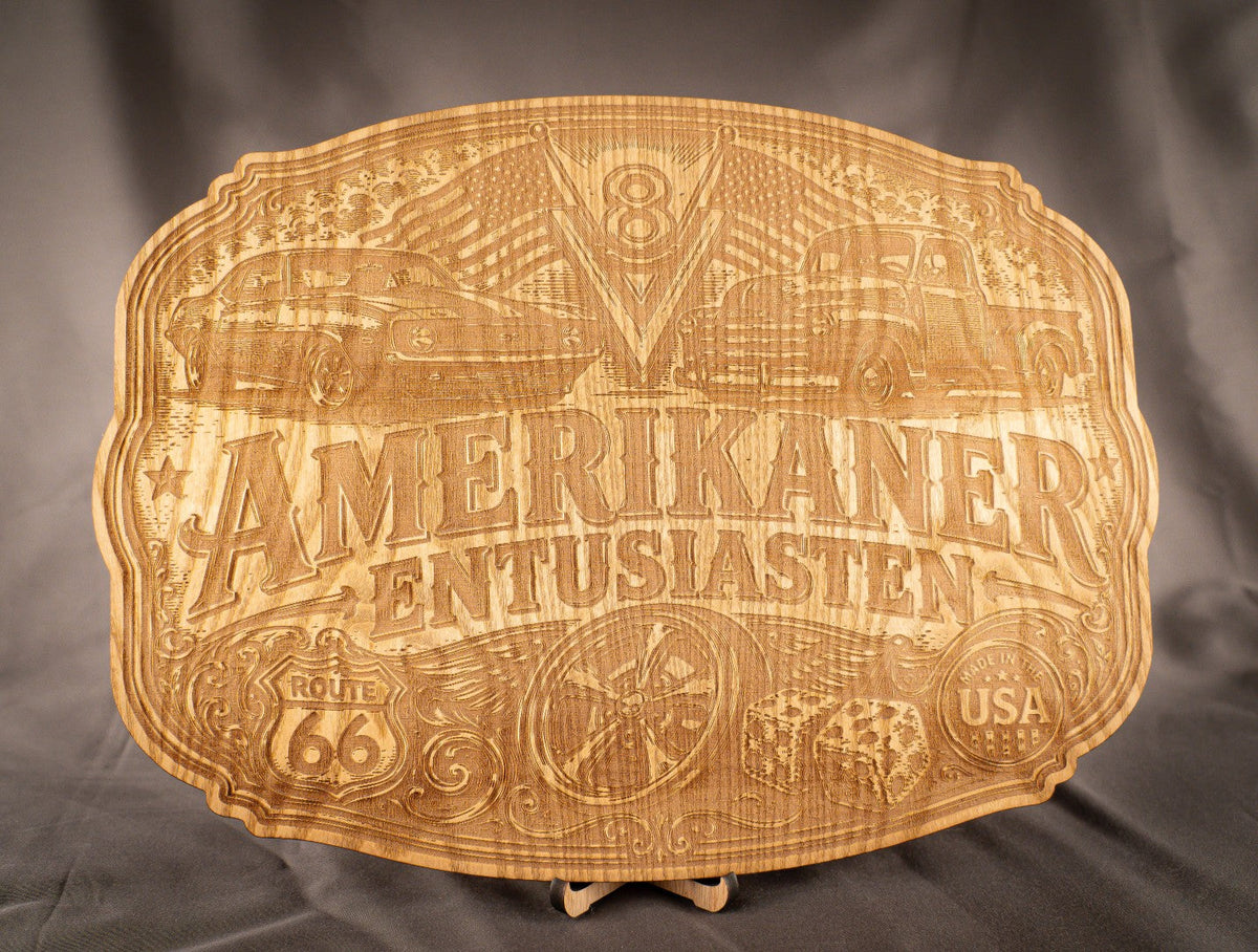 Skilt | "Amerikaner ent." | Ask