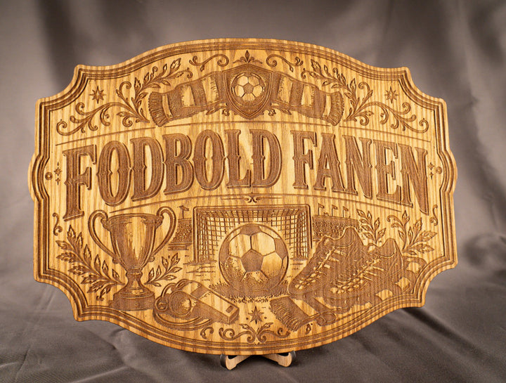 Skilt | "Fodboldfanen" | Ask